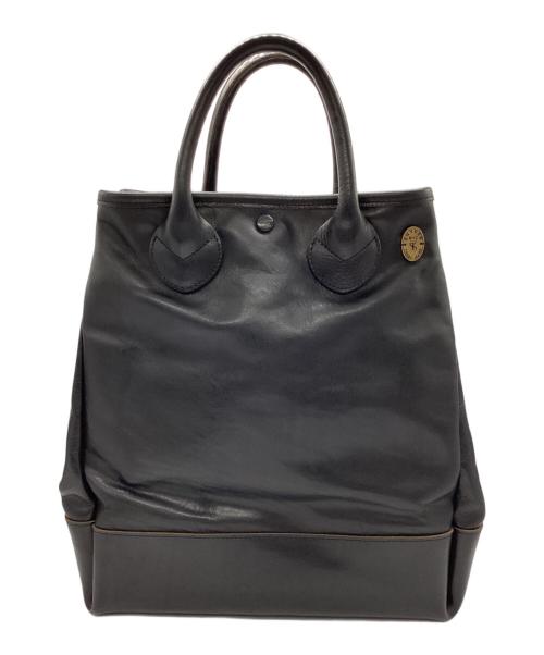 TODD SNYDER（トッドスナイダー）TODD SNYDER (トッドスナイダー) THE SUPERIOR LABOR (シュペリオールレイバー) レザーハンドバッグ ブラックの古着・服飾アイテム