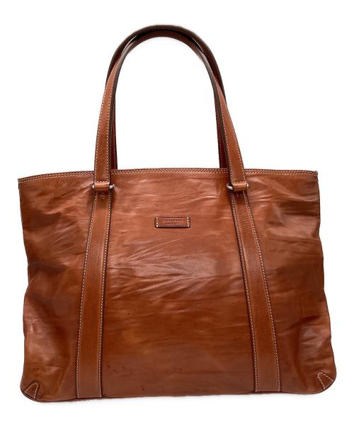 Daniel&Bob（ダニエル＆ボブ）Daniel&Bob (ダニエル＆ボブ) レザートートバッグ ブラウンの古着・服飾アイテム