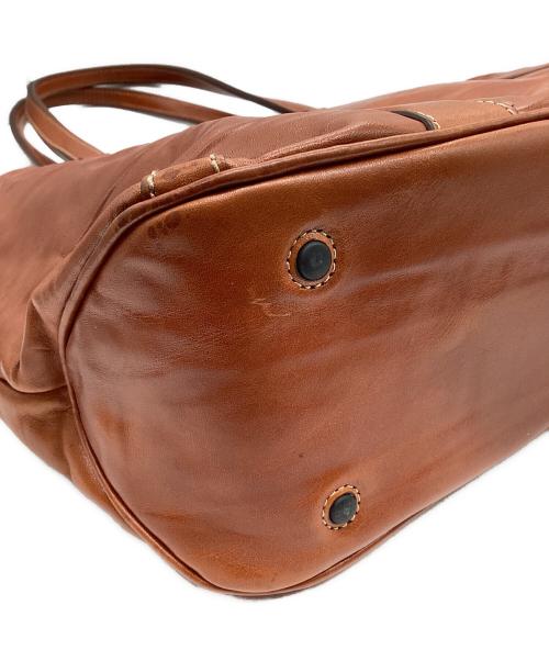 Daniel&Bob（ダニエル＆ボブ）Daniel&Bob (ダニエル＆ボブ) レザートートバッグ ブラウンの古着・服飾アイテム