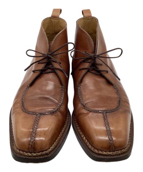 YAMANE DELUXE（ヤマネ）YAMANE DELUXE (ヤマネ) Uチップレザーチャッカブーツ ブラウン サイズ:8の古着・服飾アイテム