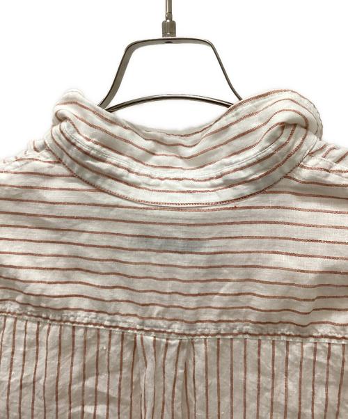 JOURNAL STANDARD relume（ジャーナルスタンダード レリューム）JOURNAL STANDARD relume (ジャーナルスタンダード レリューム) 長袖ブラウス ホワイト×オレンジ サイズ:Fの古着・服飾アイテム