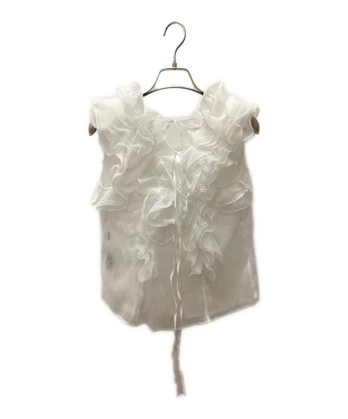 Snidel（スナイデル）Snidel (スナイデル) 半袖ブラウス ホワイト サイズ:Fの古着・服飾アイテム