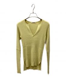 AURALEE（オーラリー）の古着「薄手ニット」｜イエロー