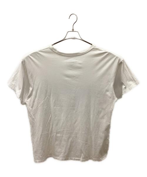 MM6 Maison Margiela（エムエムシックスメゾンマルジェラ）MM6 Maison Margiela (エムエムシックスメゾンマルジェラ) コットンポプリン ロゴT ホワイト×ブラック サイズ:16の古着・服飾アイテム