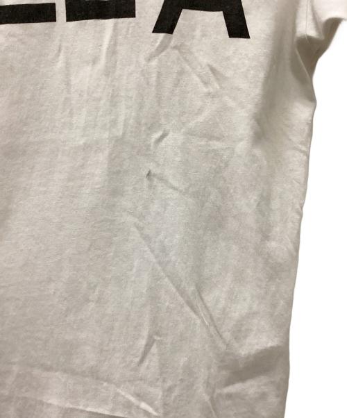 MM6 Maison Margiela（エムエムシックスメゾンマルジェラ）MM6 Maison Margiela (エムエムシックスメゾンマルジェラ) コットンポプリン ロゴT ホワイト×ブラック サイズ:16の古着・服飾アイテム