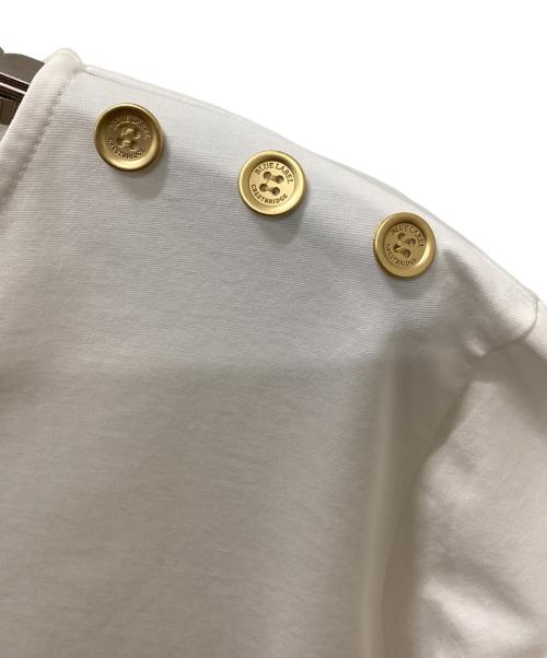 BLUE LABEL CRESTBRIDGE（ブルーレーベルクレストブリッジ）BLUE LABEL CRESTBRIDGE (ブルーレーベルクレストブリッジ) 半袖ブラウス ホワイト×ピンク サイズ:38の古着・服飾アイテム