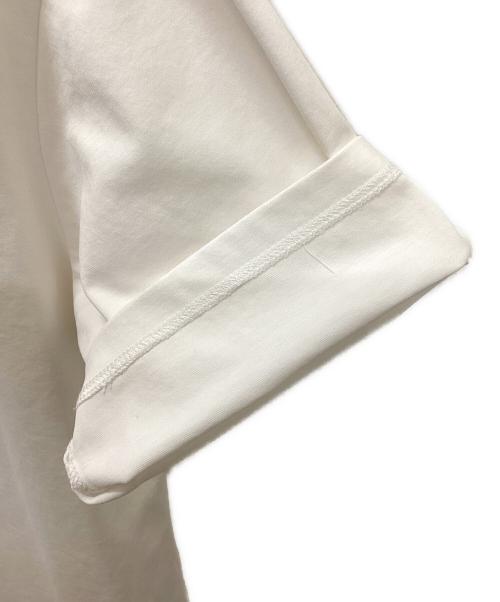 BLUE LABEL CRESTBRIDGE（ブルーレーベルクレストブリッジ）BLUE LABEL CRESTBRIDGE (ブルーレーベルクレストブリッジ) 半袖ブラウス ホワイト×ピンク サイズ:38の古着・服飾アイテム