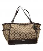 COACHコーチ）の古着「ショルダーバッグ」｜カーキ×ブラウン