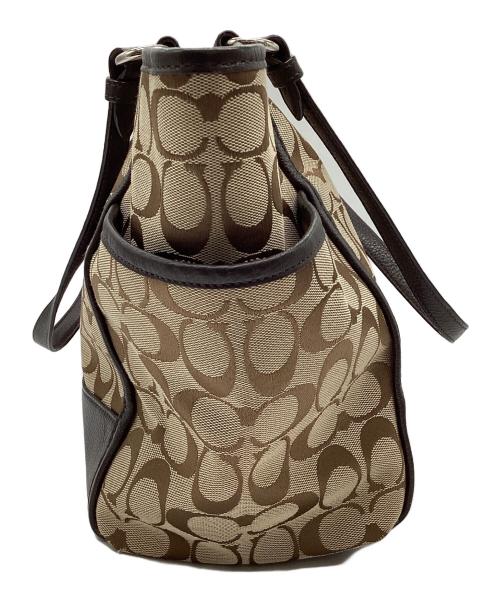 COACH（コーチ）COACH (コーチ) ショルダーバッグ カーキ×ブラウンの古着・服飾アイテム