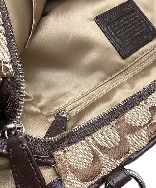 COACH（コーチ）COACH (コーチ) ショルダーバッグ カーキ×ブラウンの古着・服飾アイテム