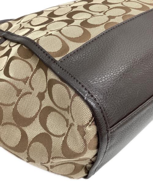 COACH（コーチ）COACH (コーチ) ショルダーバッグ カーキ×ブラウンの古着・服飾アイテム