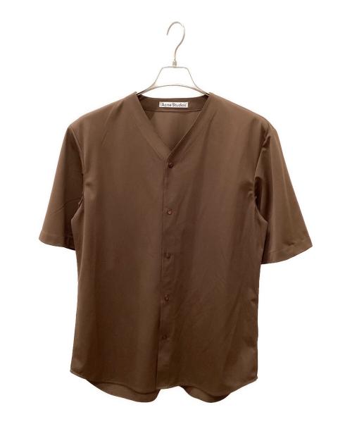 Acne studios（アクネ ストゥディオス）Acne studios (アクネ ストゥディオス) 半袖シャツ ブラウン サイズ:46の古着・服飾アイテム