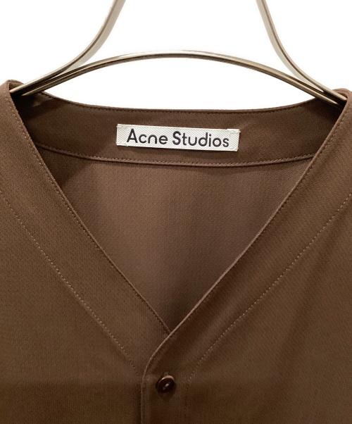 Acne studios（アクネ ストゥディオス）Acne studios (アクネ ストゥディオス) 半袖シャツ ブラウン サイズ:46の古着・服飾アイテム