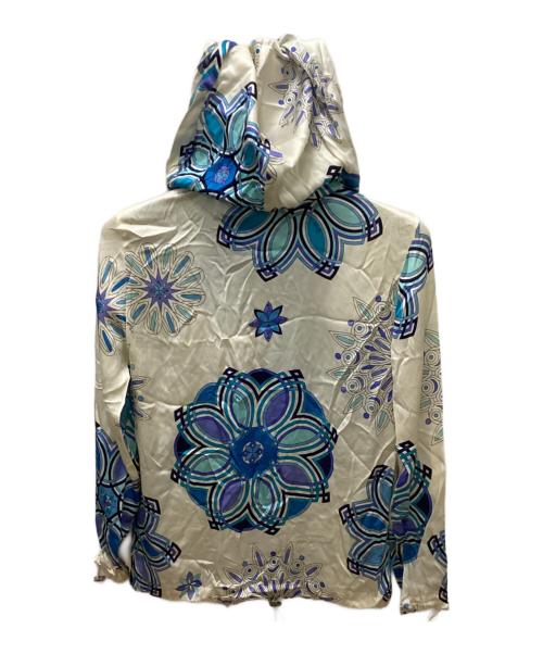 Emilio Pucci（エミリオ プッチ）Emilio Pucci (エミリオ プッチ) 00's 総柄フルジップパーカー ベージュ×ブルー サイズ:34の古着・服飾アイテム