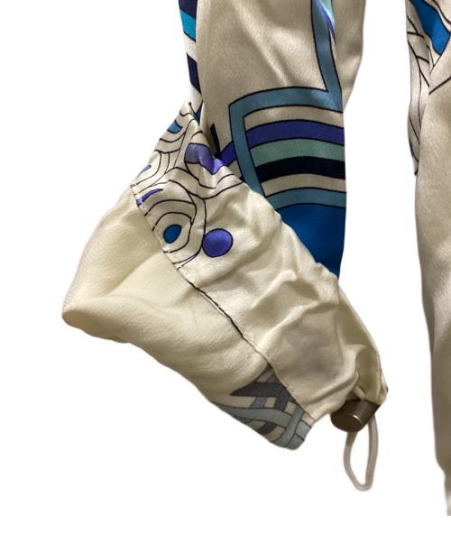 Emilio Pucci（エミリオ プッチ）Emilio Pucci (エミリオ プッチ) 00's 総柄フルジップパーカー ベージュ×ブルー サイズ:34の古着・服飾アイテム