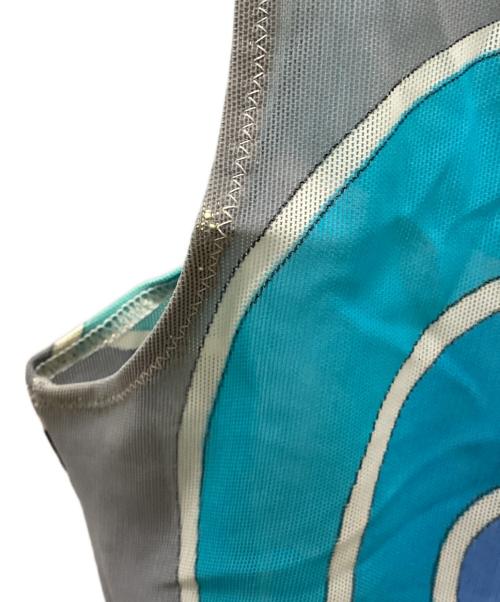 Emilio Pucci（エミリオ プッチ）Emilio Pucci (エミリオ プッチ) 00's メッシュノースリーブ ブルー サイズ:38の古着・服飾アイテム