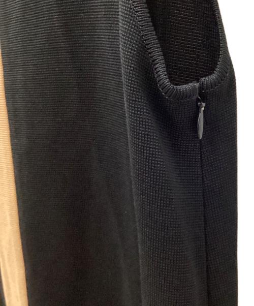 FOXEY BOUTIQUE（フォクシー ブティック）FOXEY BOUTIQUE (フォクシー ブティック) ノースリーブワンピース ブラック×ベージュ サイズ:38の古着・服飾アイテム
