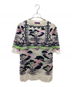 中古・古着通販】ETRO (エトロ) シルクワンピース パープル×ベージュ