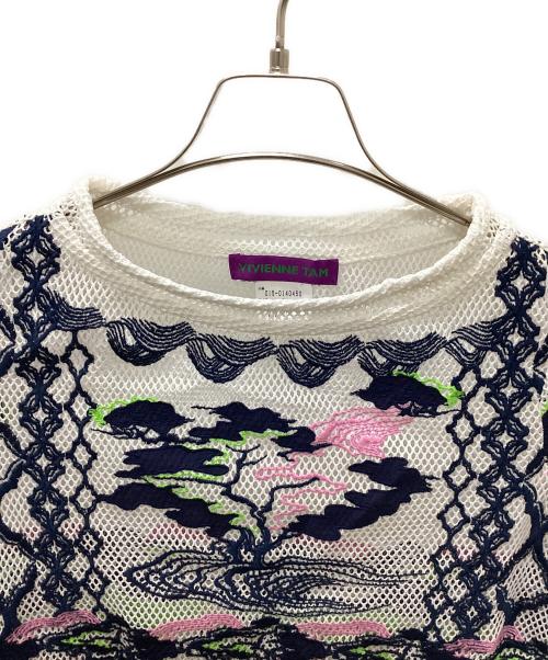 VIVIENNE TAM（ヴィヴィアンタム）VIVIENNE TAM (ヴィヴィアンタム) 2015ssコレクション アーカイブ ワンピース ホワイトの古着・服飾アイテム