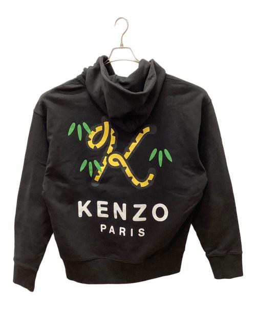 KENZO（ケンゾー）KENZO (ケンゾー) タイガーテイル オーバーサイズフーディー ブラック サイズ:XLの古着・服飾アイテム