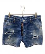 DSQUARED2ディースクエアード）の古着「デニムハーフパンツ」｜インディゴ