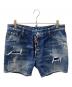 DSQUARED2（ディースクエアード）の古着「デニムハーフパンツ」｜インディゴ