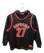 SUPREMEシュプリーム）の古着「Basketball Jersey Hooded Sweatshirt」｜ブラック