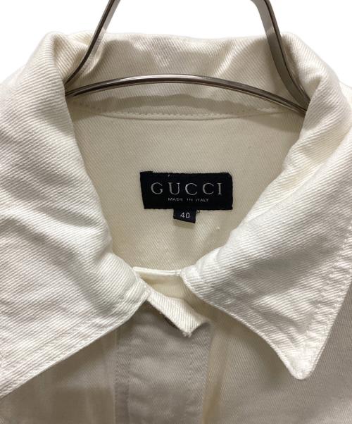 GUCCI（グッチ）GUCCI (グッチ) オールドGUCCI　ロングベスト ホワイト サイズ:40の古着・服飾アイテム