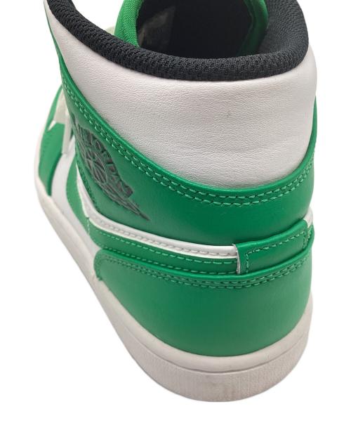 NIKE（ナイキ）NIKE (ナイキ) Air Jordan 1 Mid Lucky Green グリーン×ホワイト サイズ:25cmの古着・服飾アイテム
