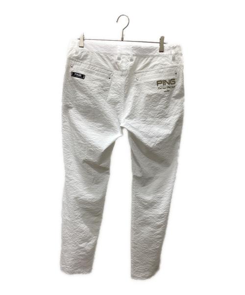 PiNG（ピン）PiNG (ピン) 全方向ストレッチ サッカーテーパード パンツ ホワイト サイズ:LLの古着・服飾アイテム