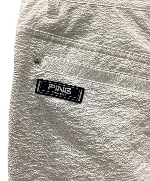 PiNG（ピン）PiNG (ピン) 全方向ストレッチ サッカーテーパード パンツ ホワイト サイズ:LLの古着・服飾アイテム