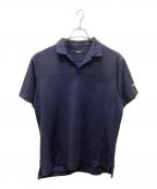 Titleistタイトリスト）の古着「トリアセテートファイバーピックワイドカラーシャツ」｜ネイビー