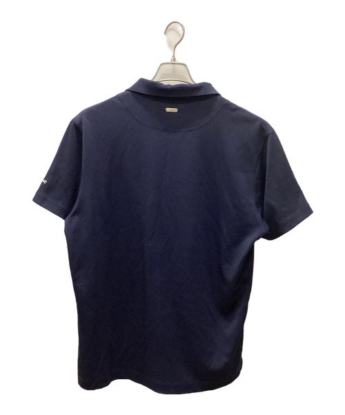 Titleist（タイトリスト）Titleist (タイトリスト) トリアセテートファイバーピックワイドカラーシャツ ネイビー サイズ:LLの古着・服飾アイテム
