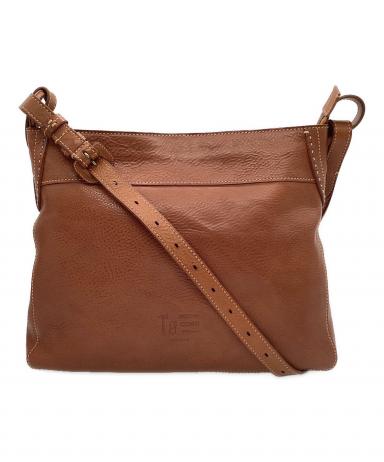 美品genten ソーロ ダークブラウン ハンドバッグ レザー f329 中古・古着通販】genten (ゲンテン) ハンドバッグ ダークブラウン