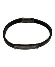 Saint Laurent Paris（サンローランパリ）の古着「ID プレートブレスレット」｜ブラック