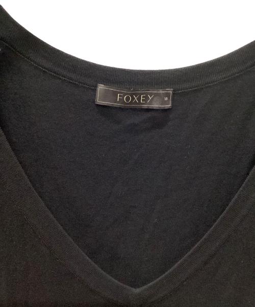 FOXEY（フォクシー）FOXEY (フォクシー) 半袖ワンピース ブラック サイズ:38の古着・服飾アイテム
