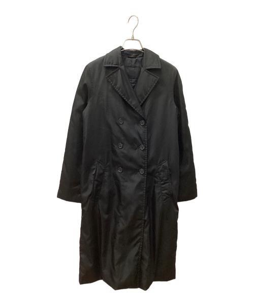 PRADA（プラダ）PRADA (プラダ) ナイロンダブルトレンチコート ブラック サイズ:38の古着・服飾アイテム