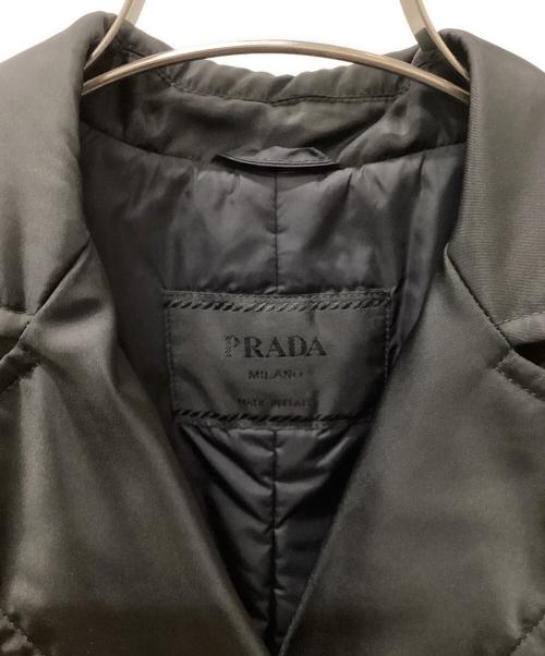 PRADA（プラダ）PRADA (プラダ) ナイロンダブルトレンチコート ブラック サイズ:38の古着・服飾アイテム