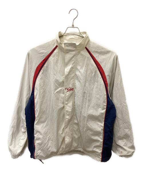 KEBOZ（ケボズ）KEBOZ (ケボズ) ICON NYLON TRACK JACKET ホワイト×ネイビー サイズ:LARGEの古着・服飾アイテム