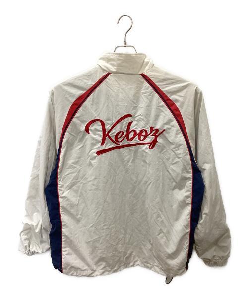 KEBOZ（ケボズ）KEBOZ (ケボズ) ICON NYLON TRACK JACKET ホワイト×ネイビー サイズ:LARGEの古着・服飾アイテム