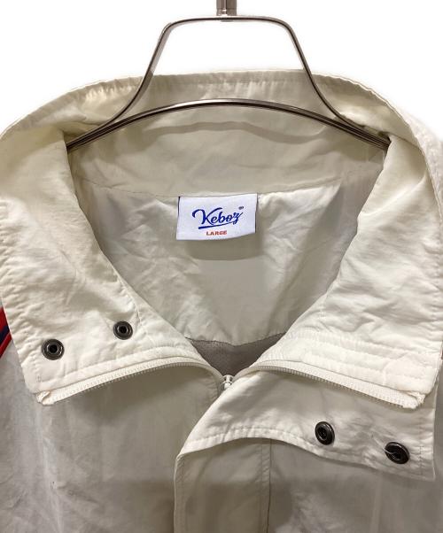 KEBOZ（ケボズ）KEBOZ (ケボズ) ICON NYLON TRACK JACKET ホワイト×ネイビー サイズ:LARGEの古着・服飾アイテム