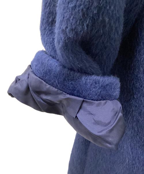 M'S GRACY（エムズグレイシー）M'S GRACY (エムズグレイシー) ノーカラーコート ブルー サイズ:36の古着・服飾アイテム