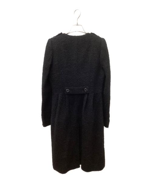 BURBERRY LONDON（バーバリーロンドン）BURBERRY LONDON (バーバリーロンドン) ノーカラーウールコート ブラック サイズ:38の古着・服飾アイテム