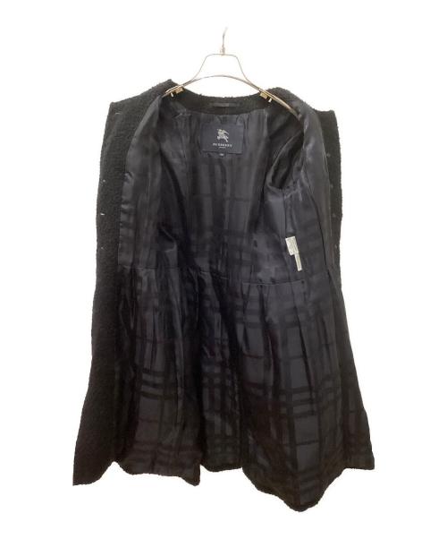 BURBERRY LONDON（バーバリーロンドン）BURBERRY LONDON (バーバリーロンドン) ノーカラーウールコート ブラック サイズ:38の古着・服飾アイテム