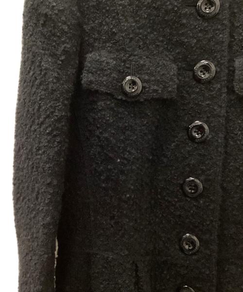 BURBERRY LONDON（バーバリーロンドン）BURBERRY LONDON (バーバリーロンドン) ノーカラーウールコート ブラック サイズ:38の古着・服飾アイテム