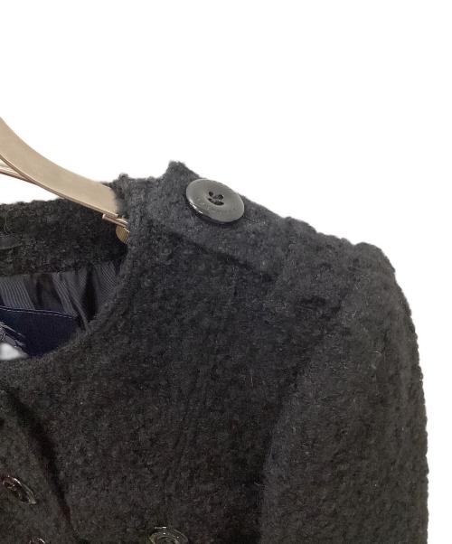 BURBERRY LONDON（バーバリーロンドン）BURBERRY LONDON (バーバリーロンドン) ノーカラーウールコート ブラック サイズ:38の古着・服飾アイテム