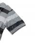 中古・古着 stussy (ステューシー) ポロシャツ　ペイントボーダー鹿の子ポロシャツ グレー サイズ:L：7000円