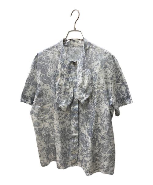 Christian Dior（クリスチャン ディオール）Christian Dior (クリスチャン ディオール) 半袖ブラウス グレー サイズ:Lの古着・服飾アイテム