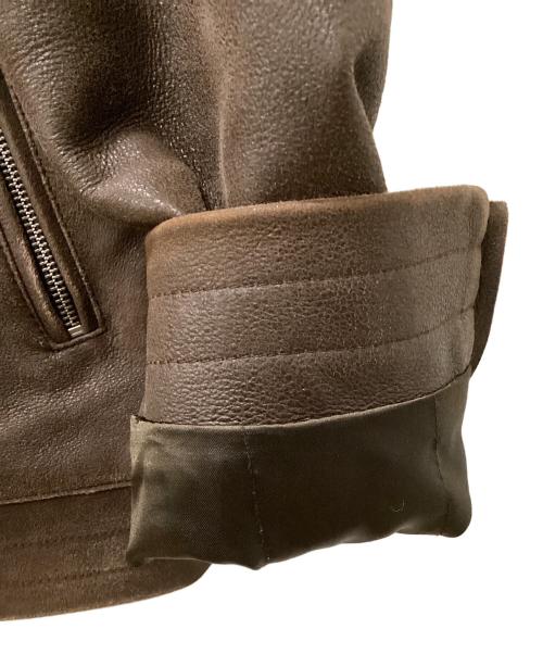 JASON DENHAM（デンハム）JASON DENHAM (デンハム) レザージャケット ブラウン サイズ:Lの古着・服飾アイテム