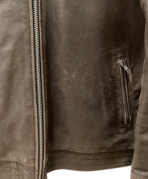 JASON DENHAM（デンハム）JASON DENHAM (デンハム) レザージャケット ブラウン サイズ:Lの古着・服飾アイテム